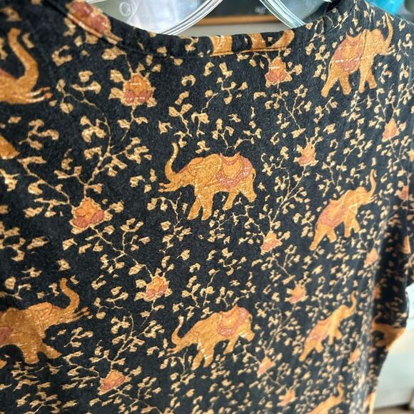 Jim Thompson Stylish Black and Orange Animal Print Tee M - Picture 16 of 16